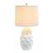 Elegant Designs White Table Lamp with Fabric Shade